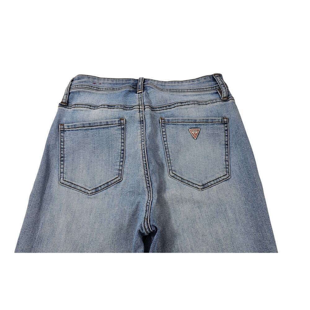 Guess size 29 high rise lift mom jeans raw hem ankle crop EUC casual everyday